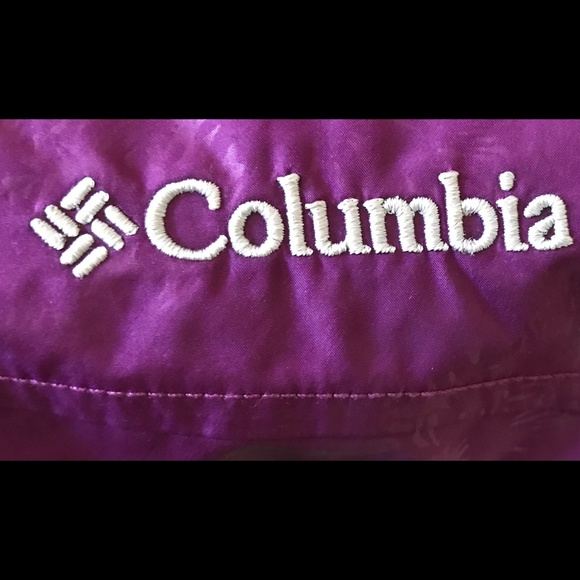 COLUMBIA Hooded Rain Jacket Sangria / Plum / Boysenberry Purple Sz S - Picture 7 of 7